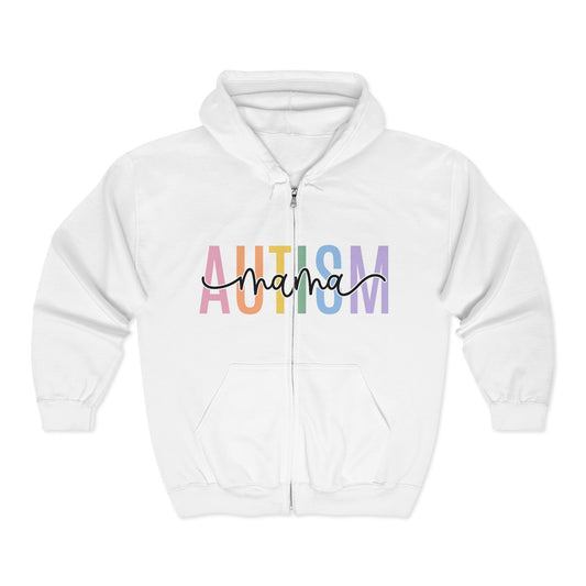 Autism Mama Unisex Heavy Blend™ Full Zip Hooded Sweatshirt