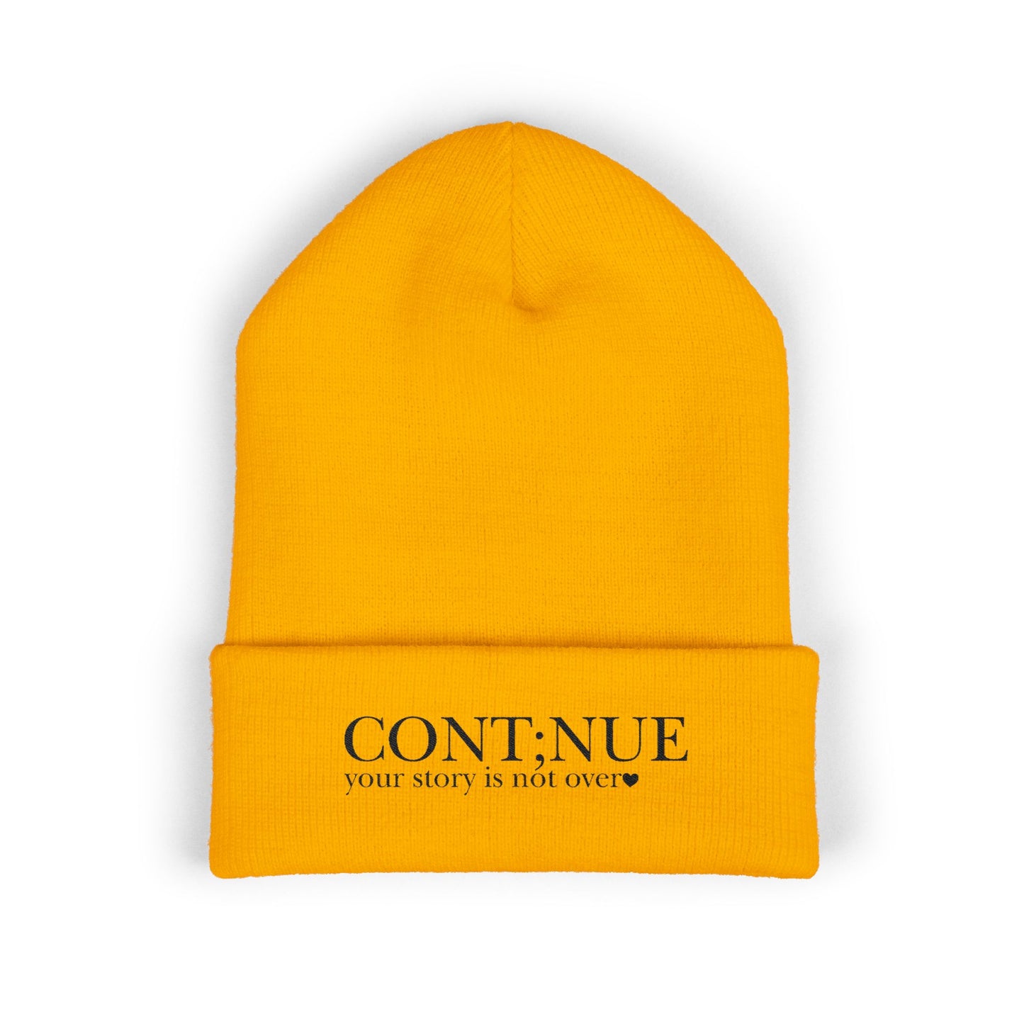 Cont;nue Your Story Classic Cuffed Beanie (Embroidery)