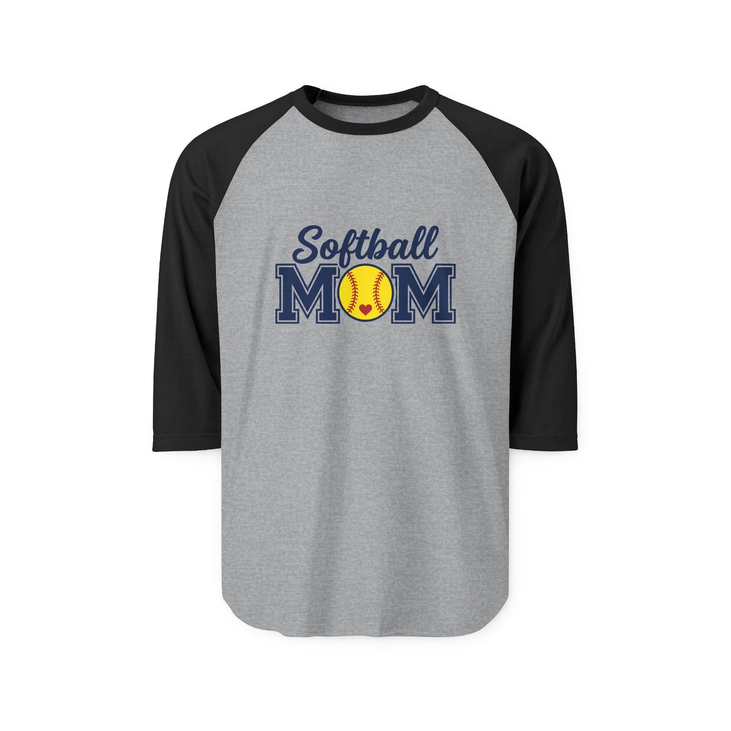 Softball Mom Unisex Three-Quarter Sleeve Raglan Shirt