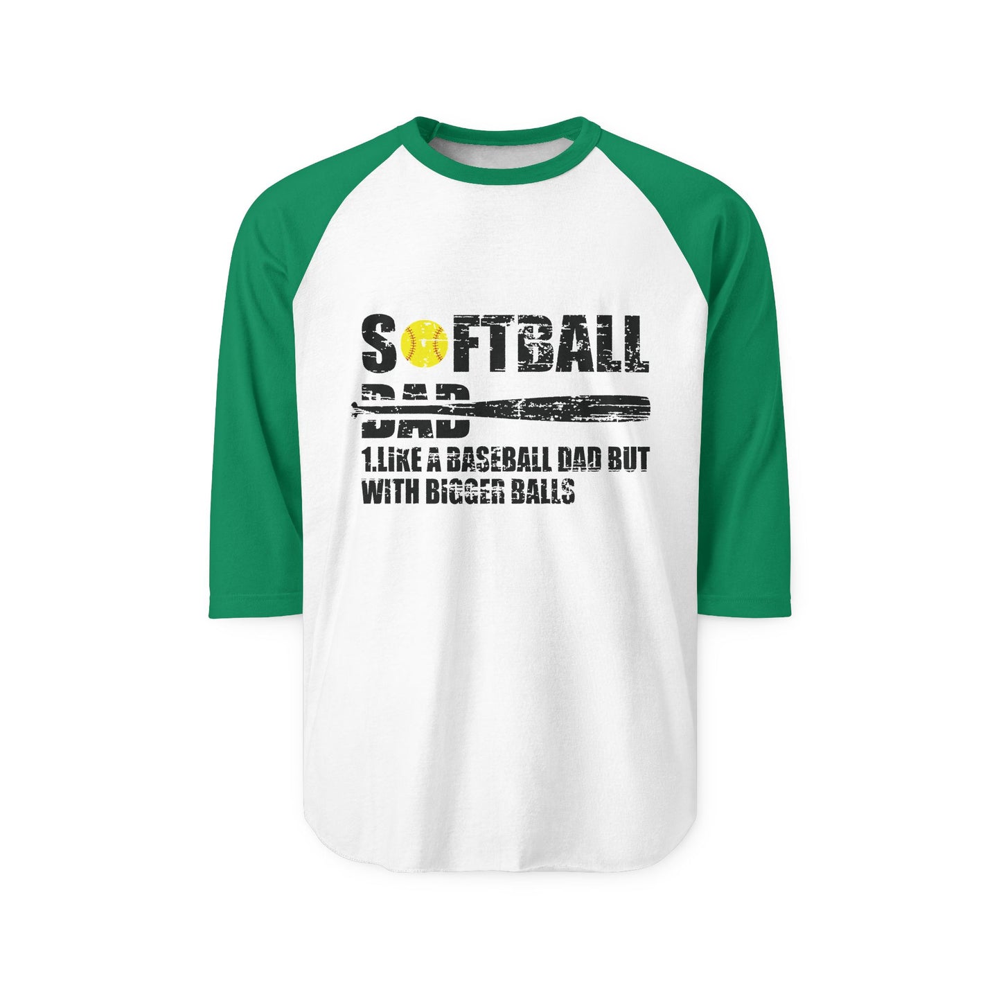 Softball Dad Unisex Three-Quarter Sleeve Raglan Shirt