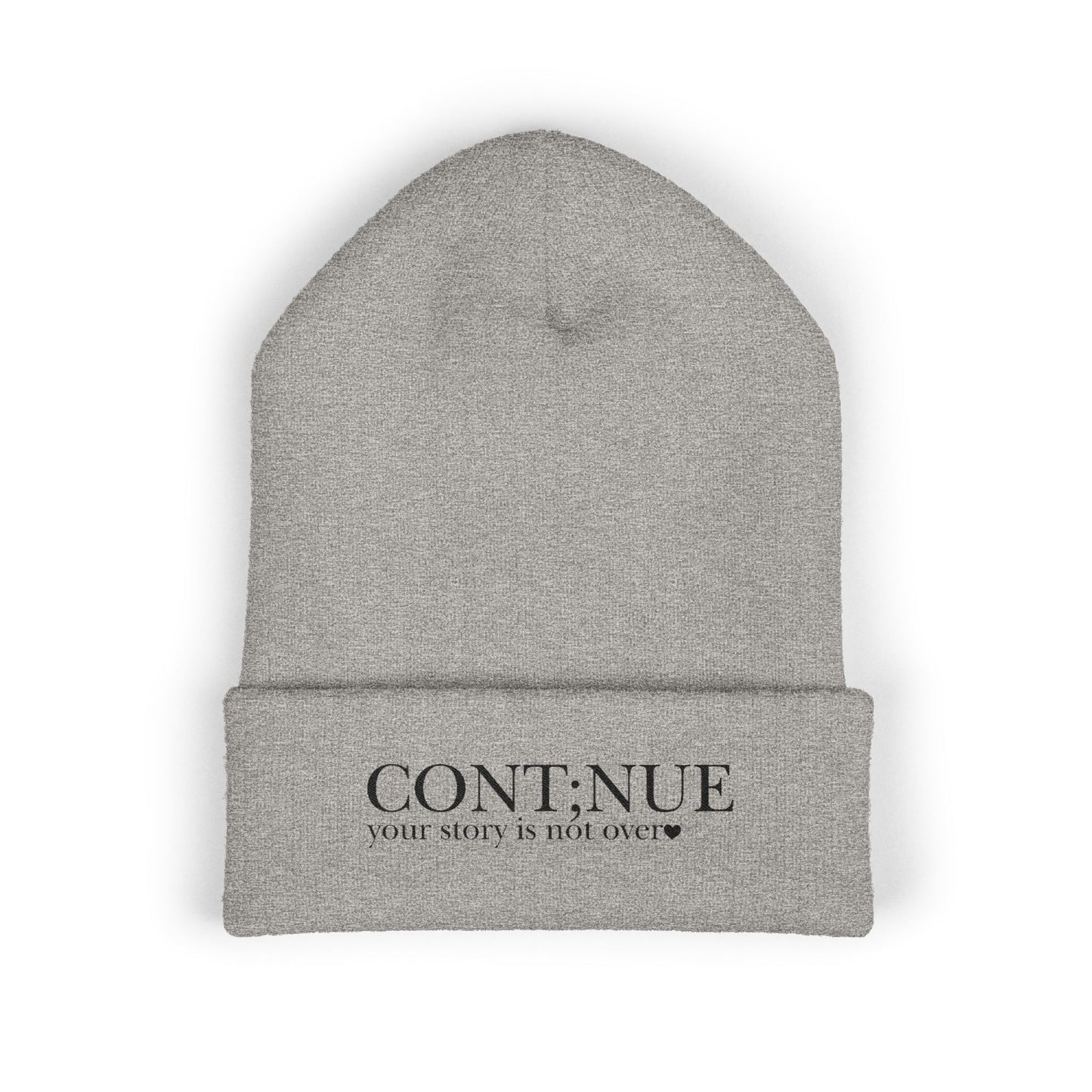 Cont;nue Your Story Classic Cuffed Beanie (Embroidery)